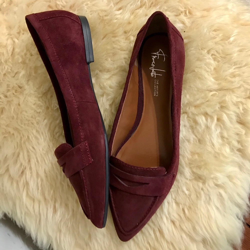 Suede burgundy shoes 8.5